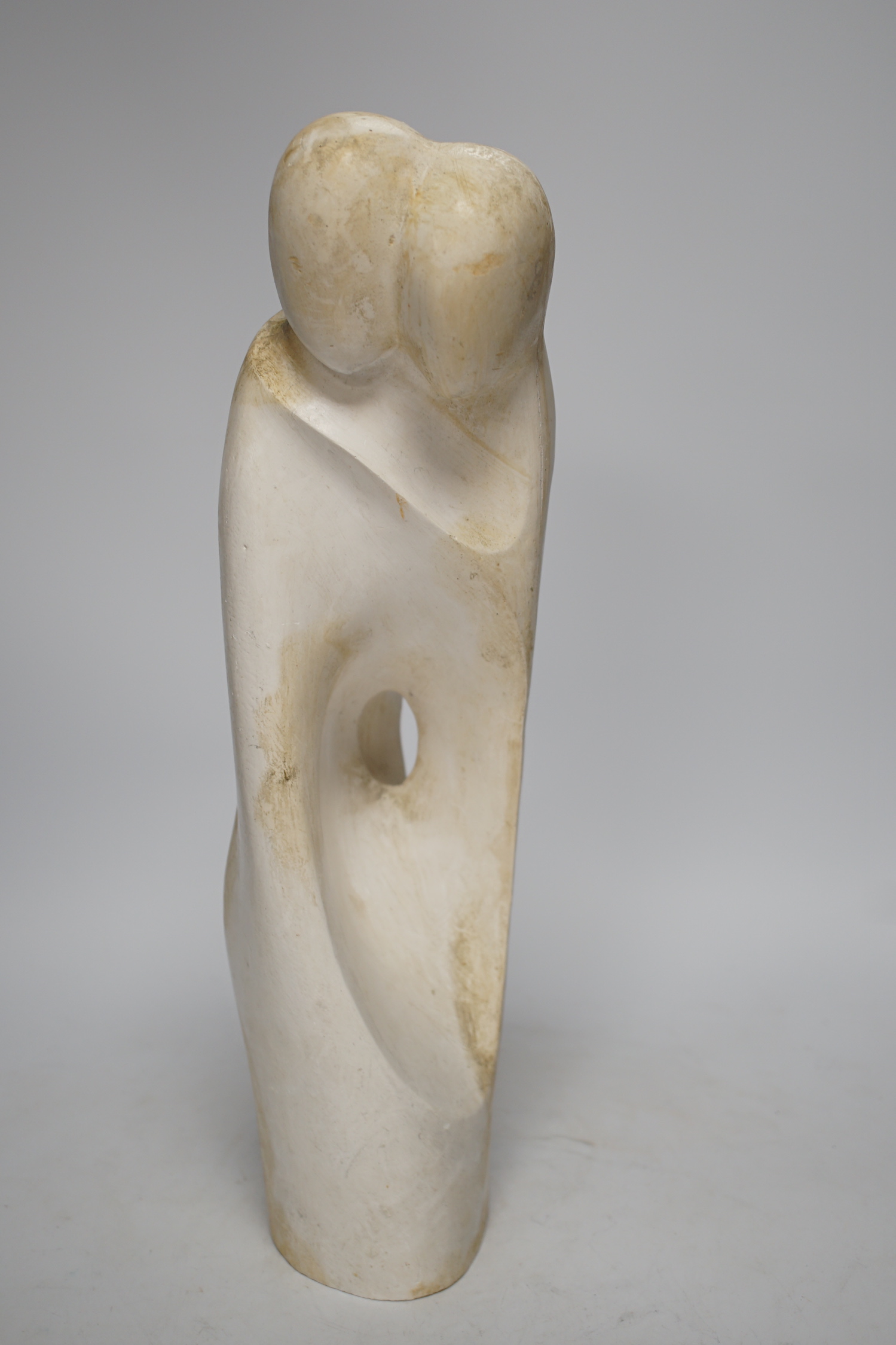 Sally Hersh (1936-2010), Standing figures plaster sculpture, 39cm